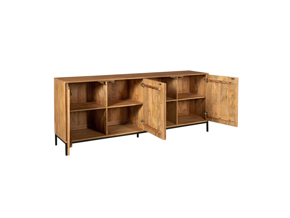 SIDEBOARD Dimora Mangoholz 210 cm / 45 cm Natur - Naturfarben, Holz (210/85/45cm) - Villa Möbel