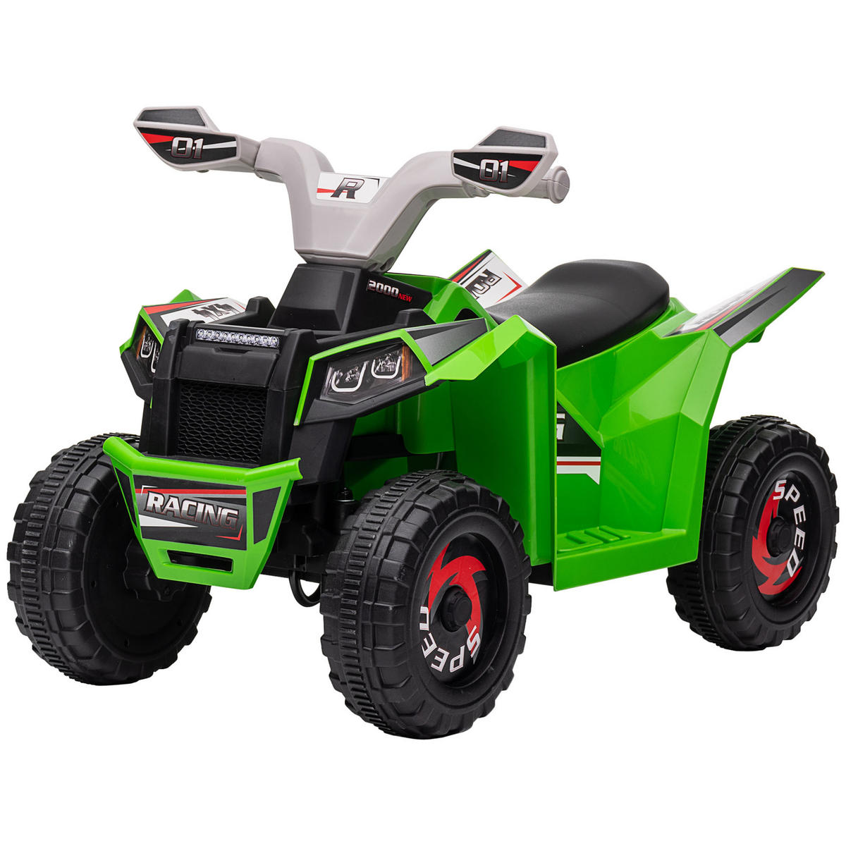 ELEKTRO-KINDERQUAD DE-06173 mit Vor- und Rückwärtsgang Grün - Grün, Kunststoff/Metall (70/41.5/48.5cm) - ComfortXL