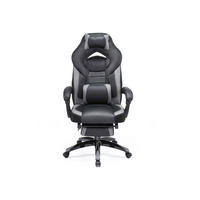 GAMING STUHL SCHREIBTISCHSTUHL - Grau, Leder (64/128/70cm) - Hansiro