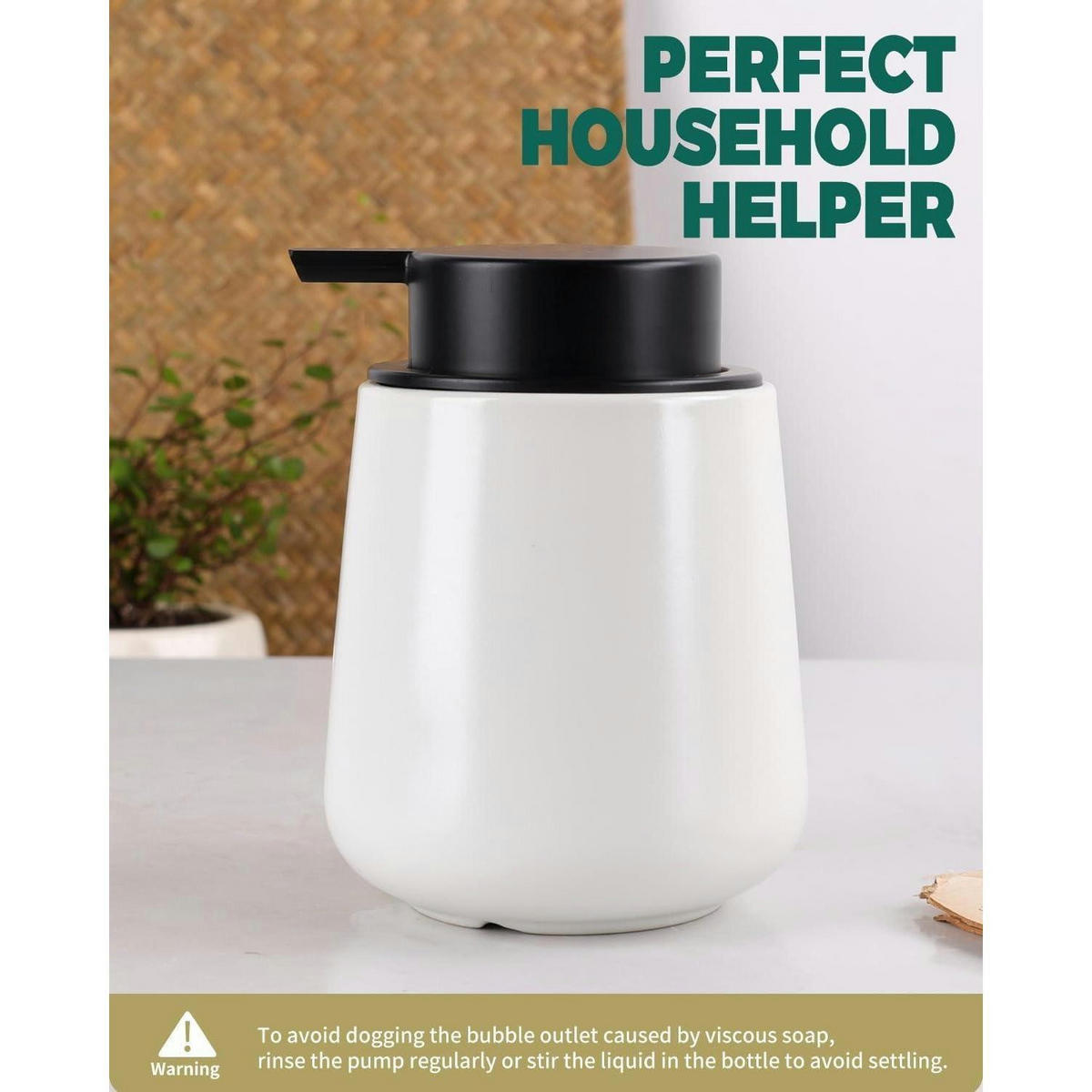 SEIFENSPENDER Keramik Weiß 350ml - Weiß, Keramik (5.8/12.5/9.2cm)