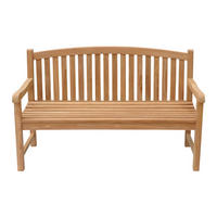 GARTENBANK Lombok - Braun, Holz (150/95/61cm) - Happy Garden