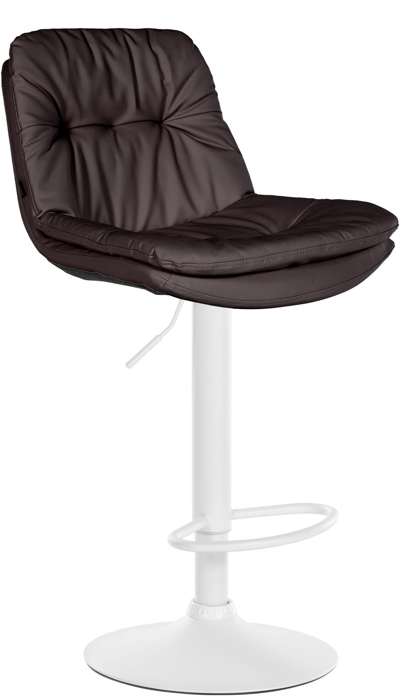 BARHOCKER Lederlook braun - Schwarz/Braun, Textil (46/92/54cm) - CLP