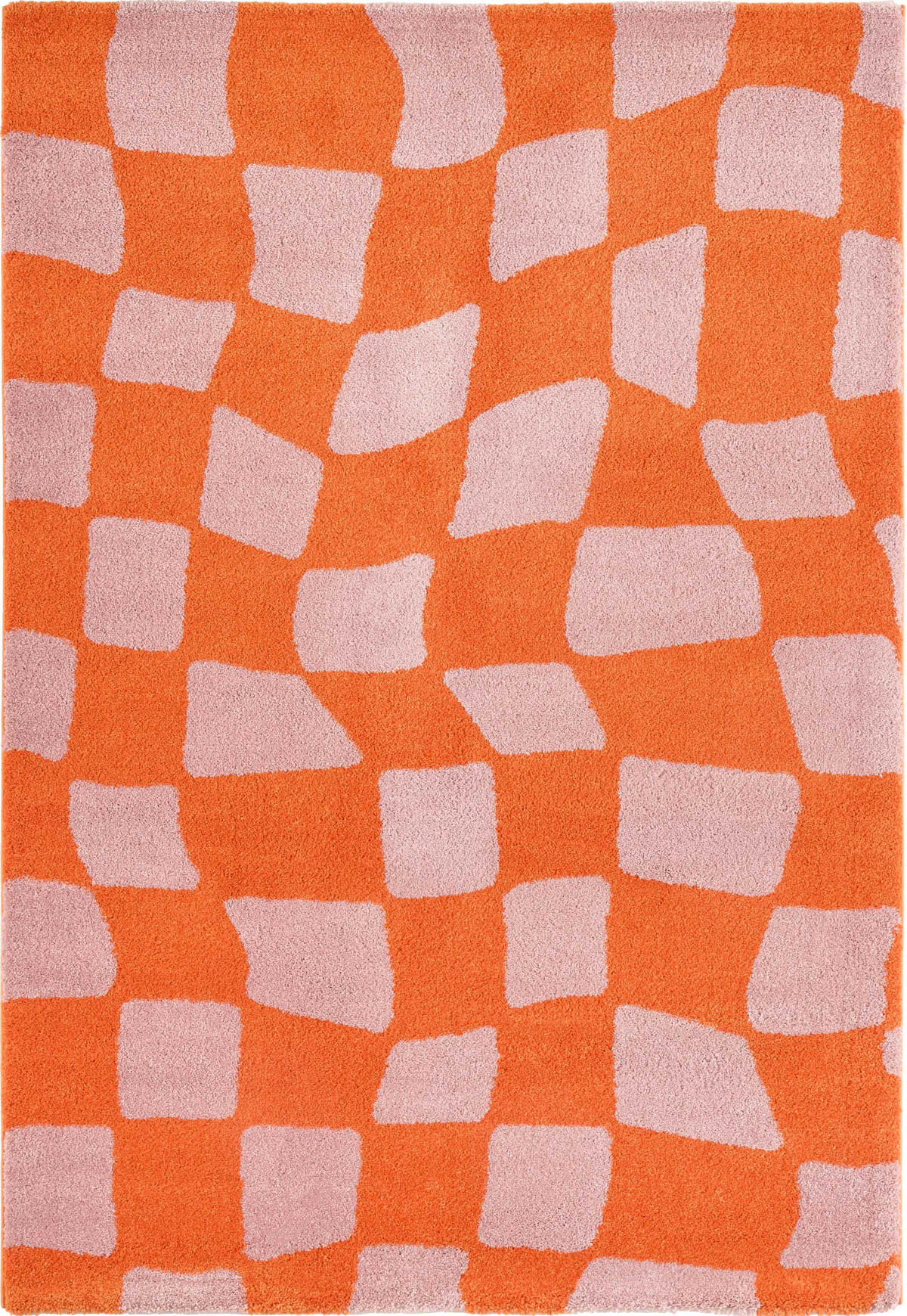 TEPPICH vintage karos orange Groovy 160x230 cm - Orange, Textil (160/230cm) - Nazar Rugs