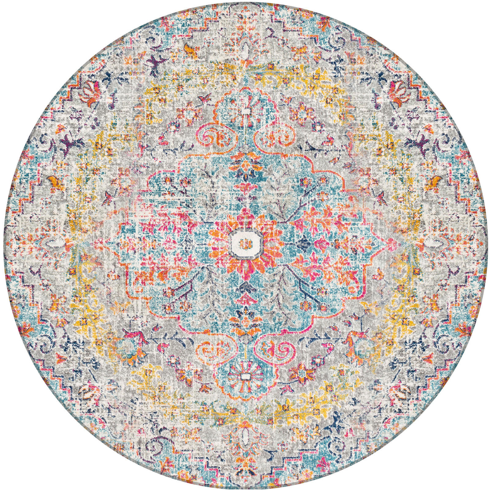 Livabliss Vintage-Teppich Dunkelblau 160x160 cm