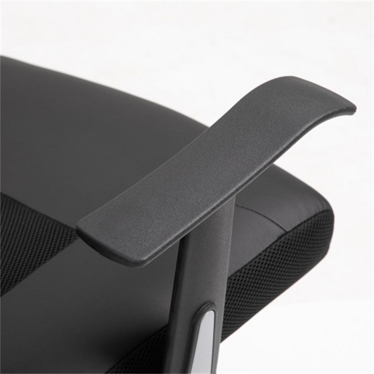 CHEFSESSEL ergonomisch mit Wippfunktion & Armlehnen, bis 120 kg, Schwarz - Schwarz, Metall (73/118/66cm) - Albatros