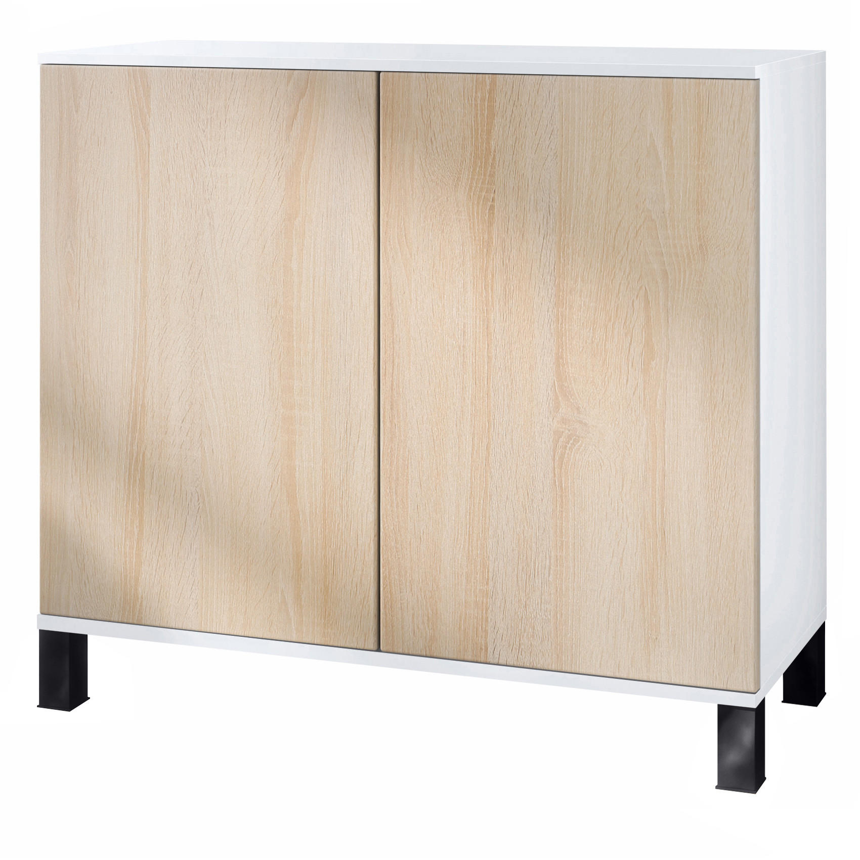 KOMMODE Skadu Eiche sägerau - Eiche San Remo, Holzwerkstoff (92.5/84.5/35cm) - Vladon