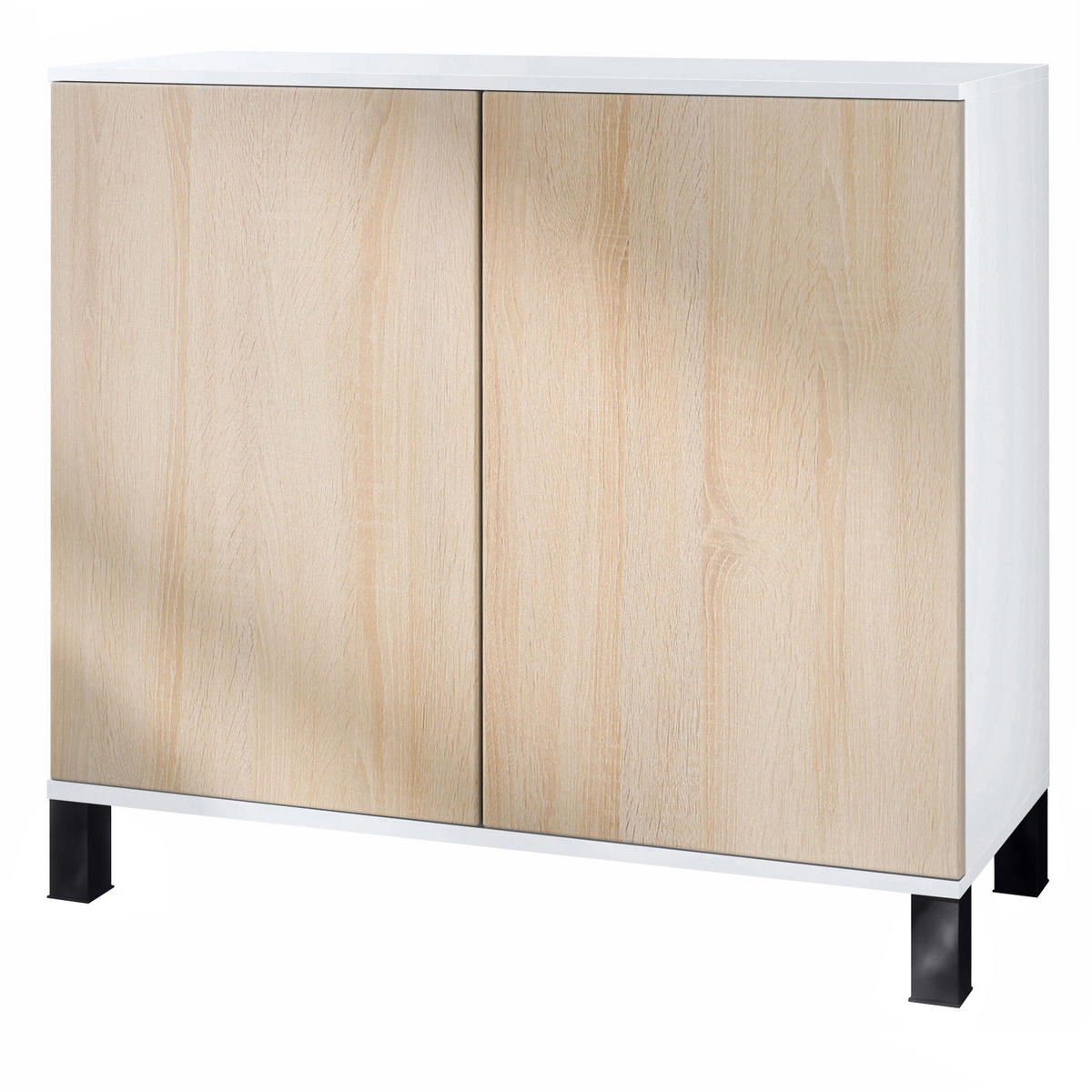 KOMMODE Skadu Eiche sägerau - Eiche San Remo, Holzwerkstoff (92.5/84.5/35cm) - Vladon
