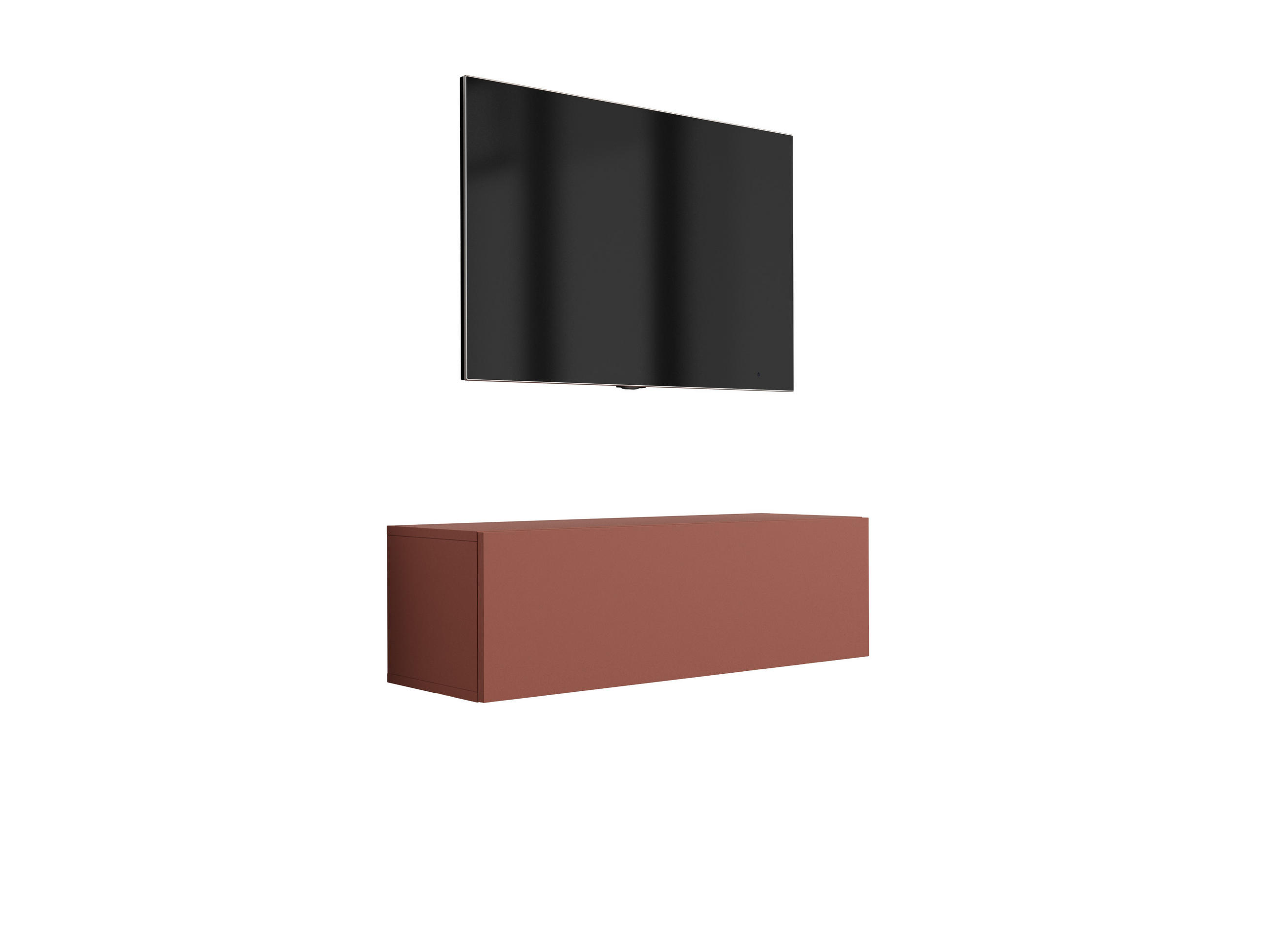 TV-SCHRANK Ziegelrot, 100 x 34 x 32 cm - Rot, Holzwerkstoff (100/34/32cm) - 3XE LIVING