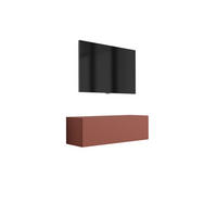 TV-SCHRANK Ziegelrot, 100 x 34 x 32 cm - Rot, Holzwerkstoff (100/34/32cm) - 3XE LIVING