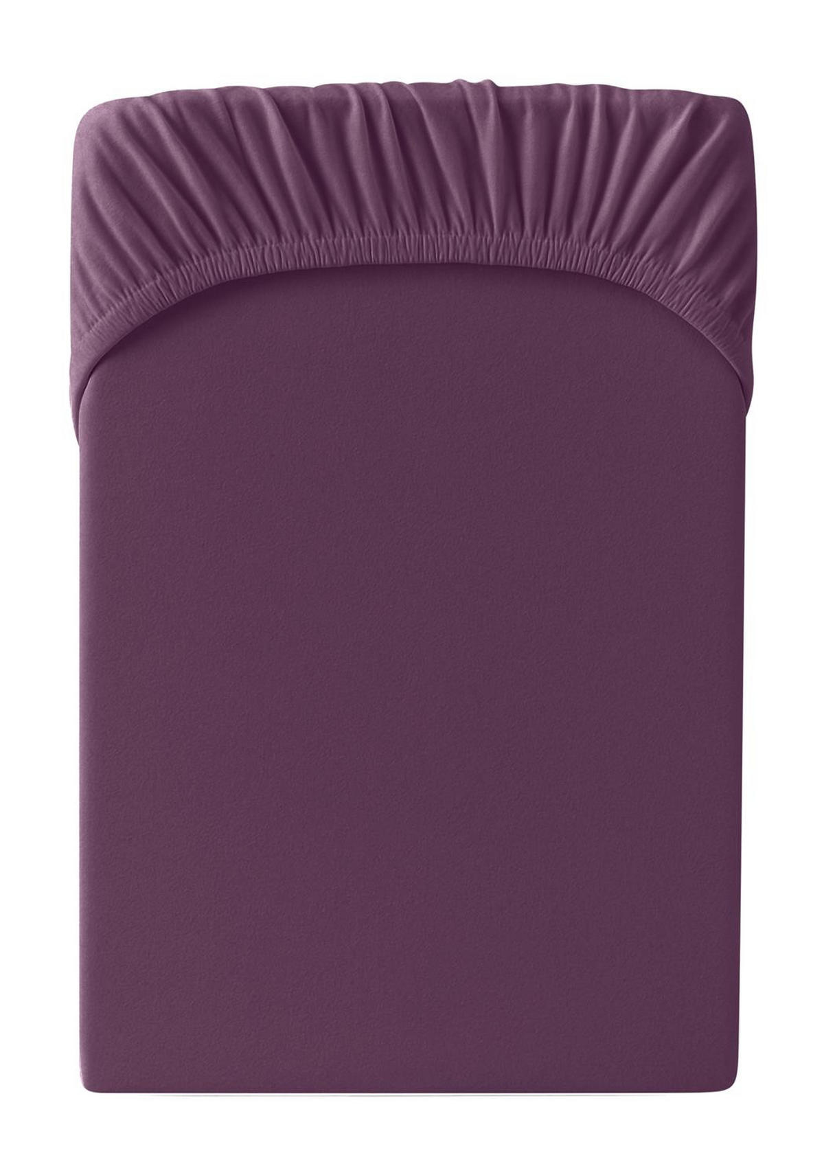 JERSEY-SPANNBETTLAKEN 180x200 - 200x200 cm, Bettlaken aus 100% Baumwolle mit Rundum-Gummizug, Spannbetttuch Violett - Violett, Textil (200/200cm) - Carpe Sonno