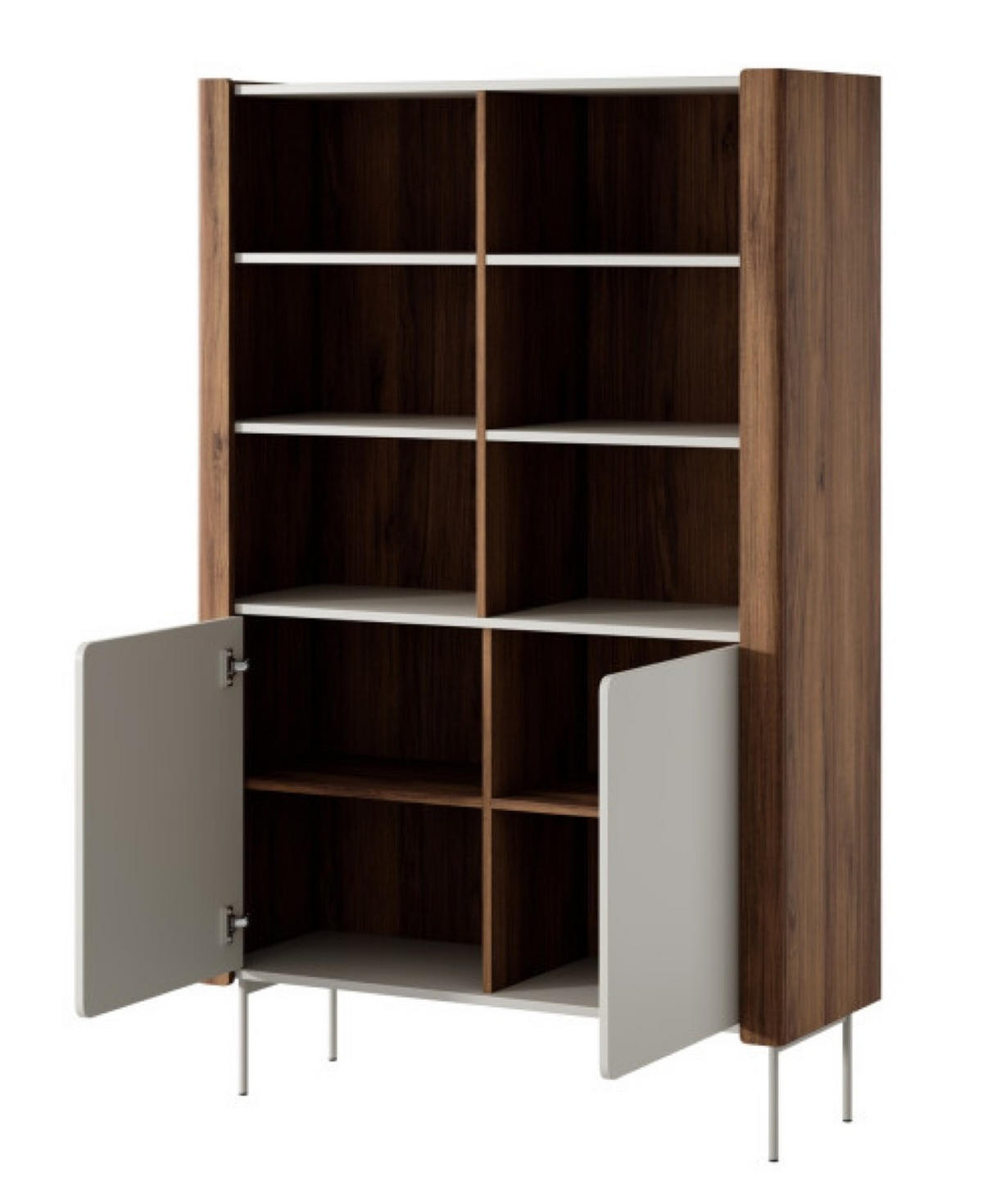 REGAL Kaschmir WRAPSO R 105 Nussbaum - Multicolor, Holzwerkstoff (105/167/39.5cm) - Sepro Meble