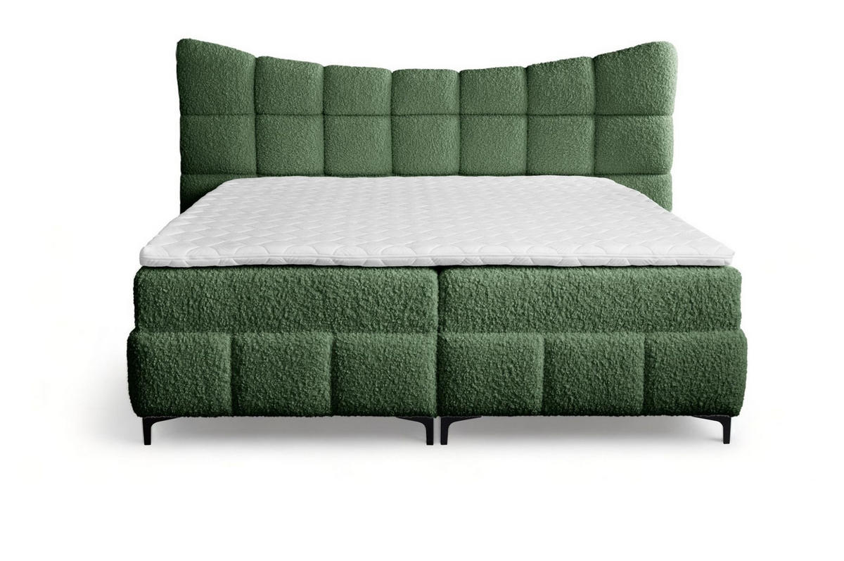 BOXBETT Nova In Rolf - Grün, Holzwerkstoff/Textil (140/200cm) - Fun Möbel