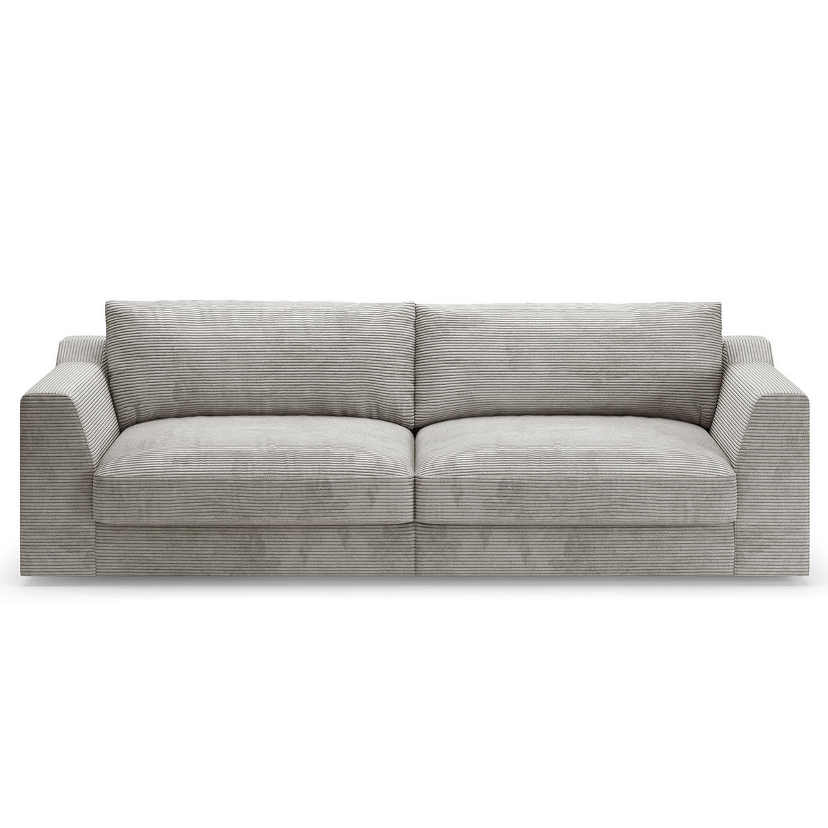 BIG-SOFA - Hellgrau, Kunststoff/Textil (274/90/112cm) - home24