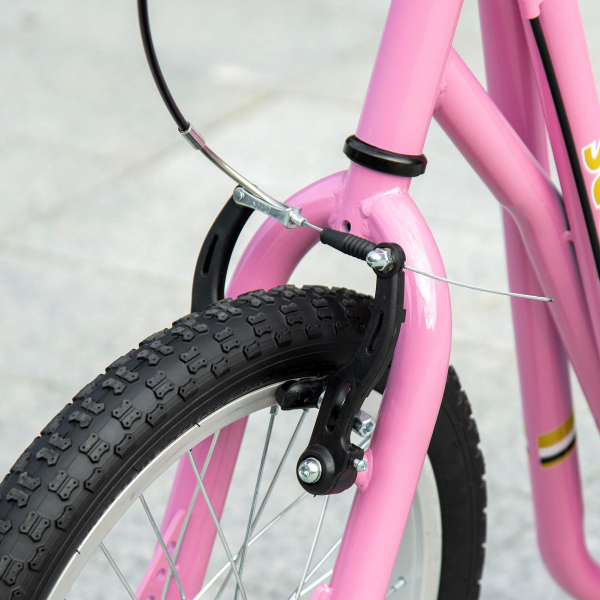 KINDERROLLER, Schwarz/Rosa, Stahl+ Gummi - Rosa, Metall (135/58/100cm) - HOMCOM