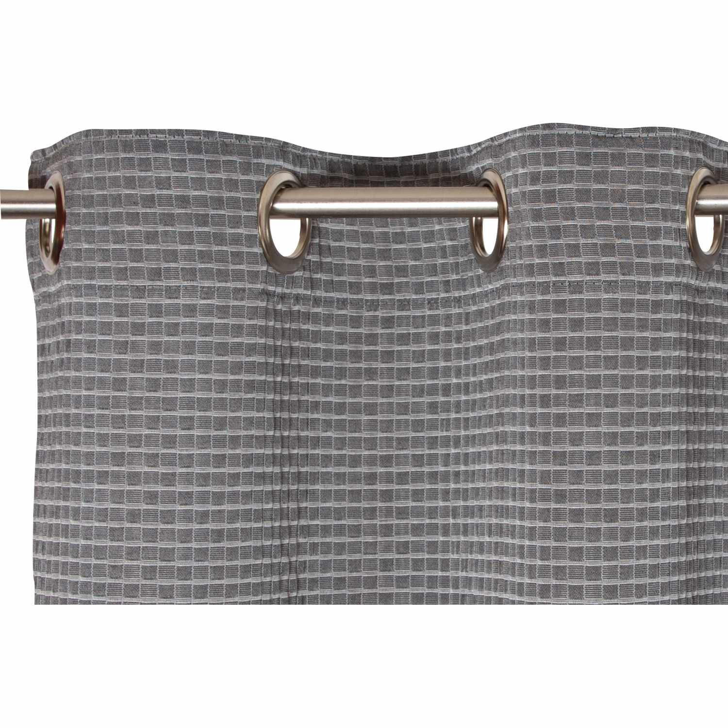 ÖSENVORHANG SQUARE blickdicht - Grau, Textil (140/0.5/250cm) - Esprit
