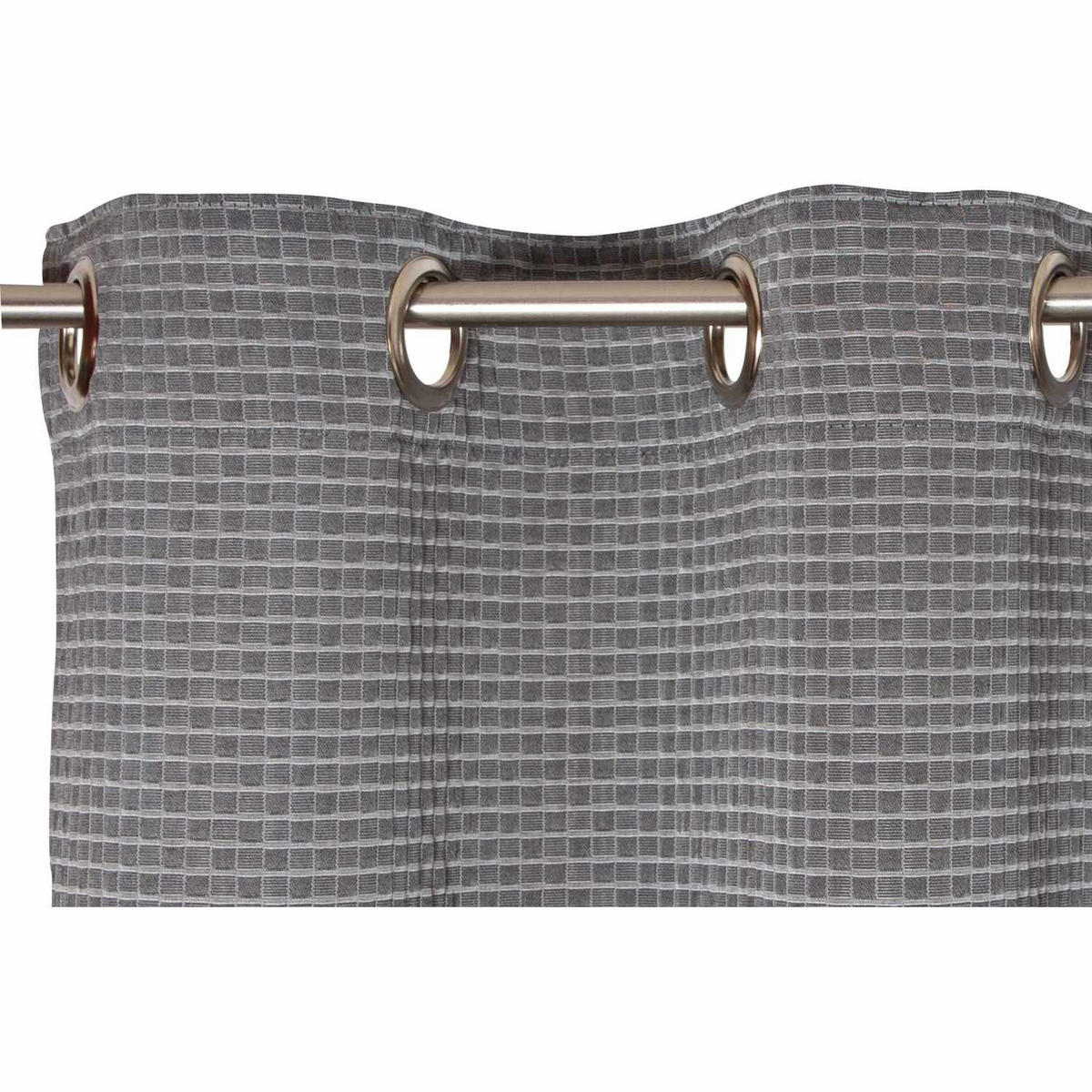 ÖSENVORHANG SQUARE blickdicht - Grau, Textil (140/0.5/250cm) - Esprit