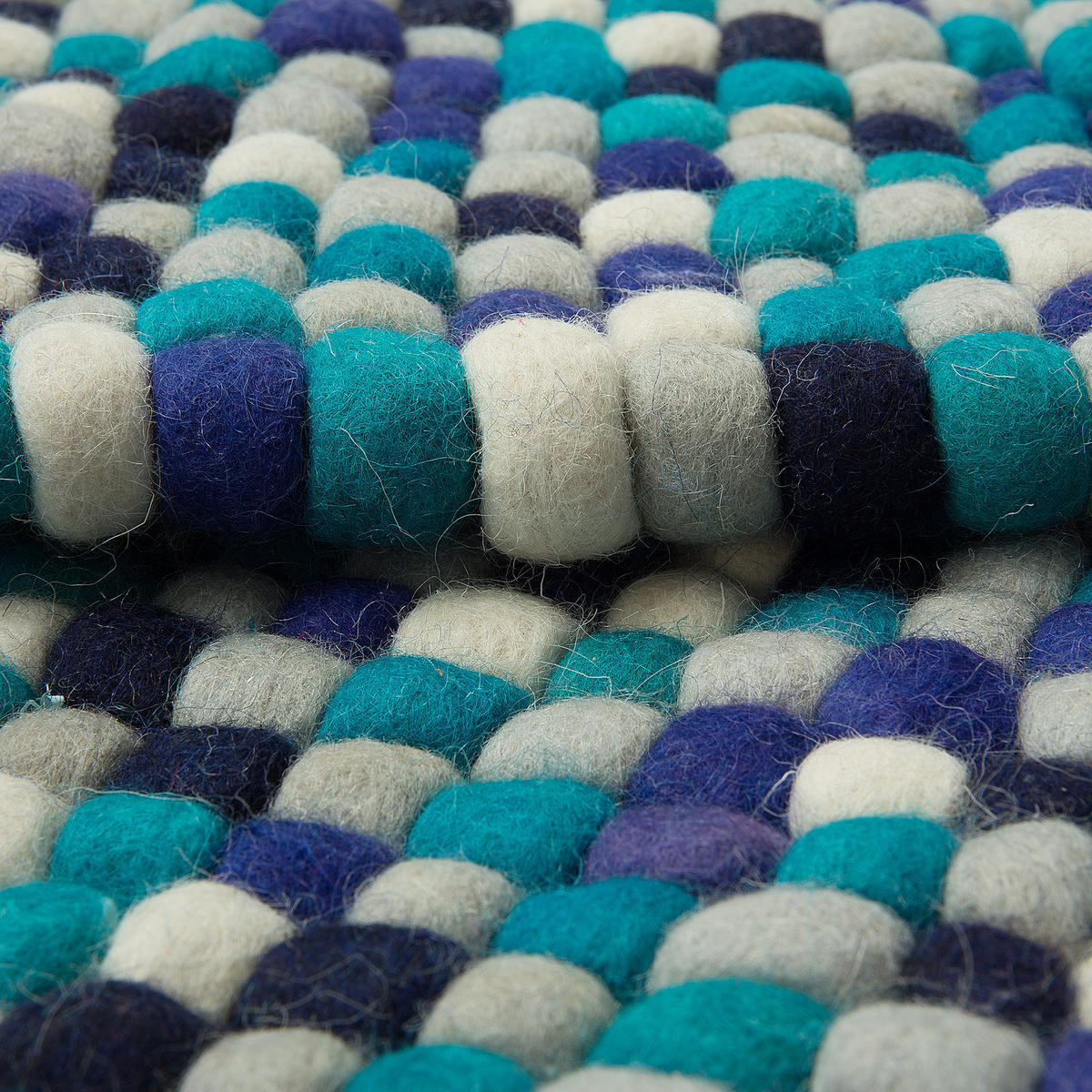 FILZKUGELTEPPICH Amdo 230/160 cm - Multicolor, Textil (160/230cm) - Beliani