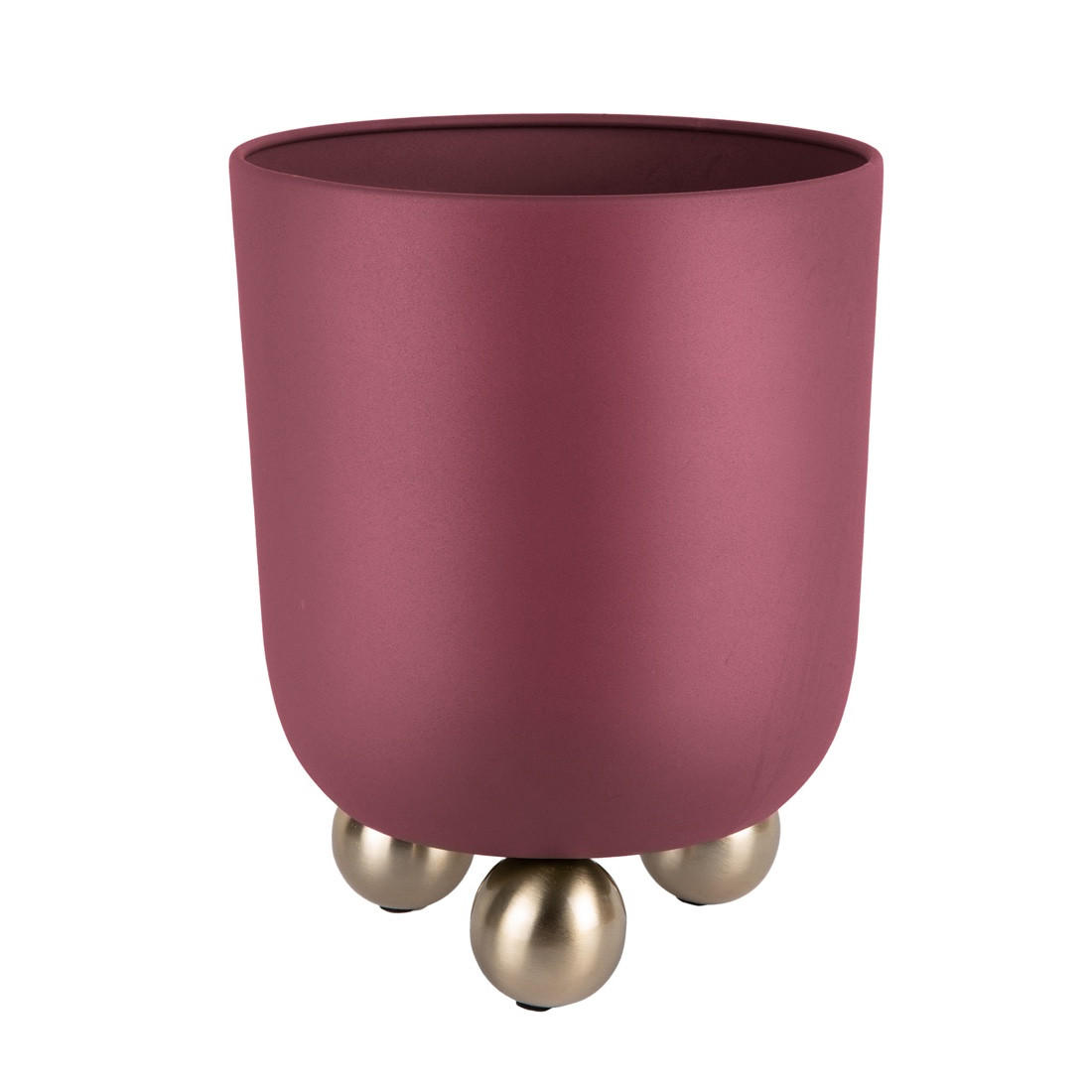 BLUMENTOPF Estilo Rot Ø23/28 cm - Rot, Metall (28cm) - Present Time