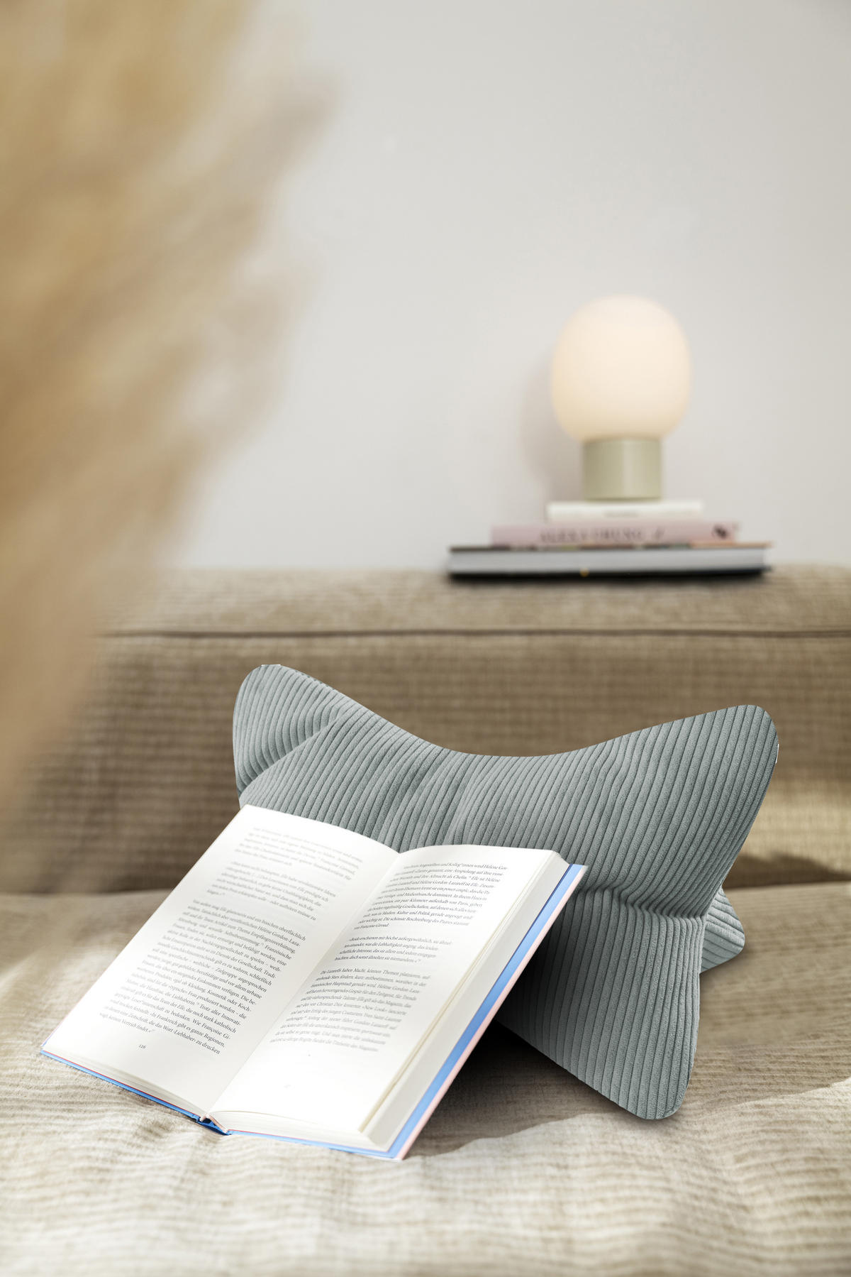 KISSEN Leseknochen Inga mint - Mintgrün, Textil (22/42cm) - Magma Heimtexx