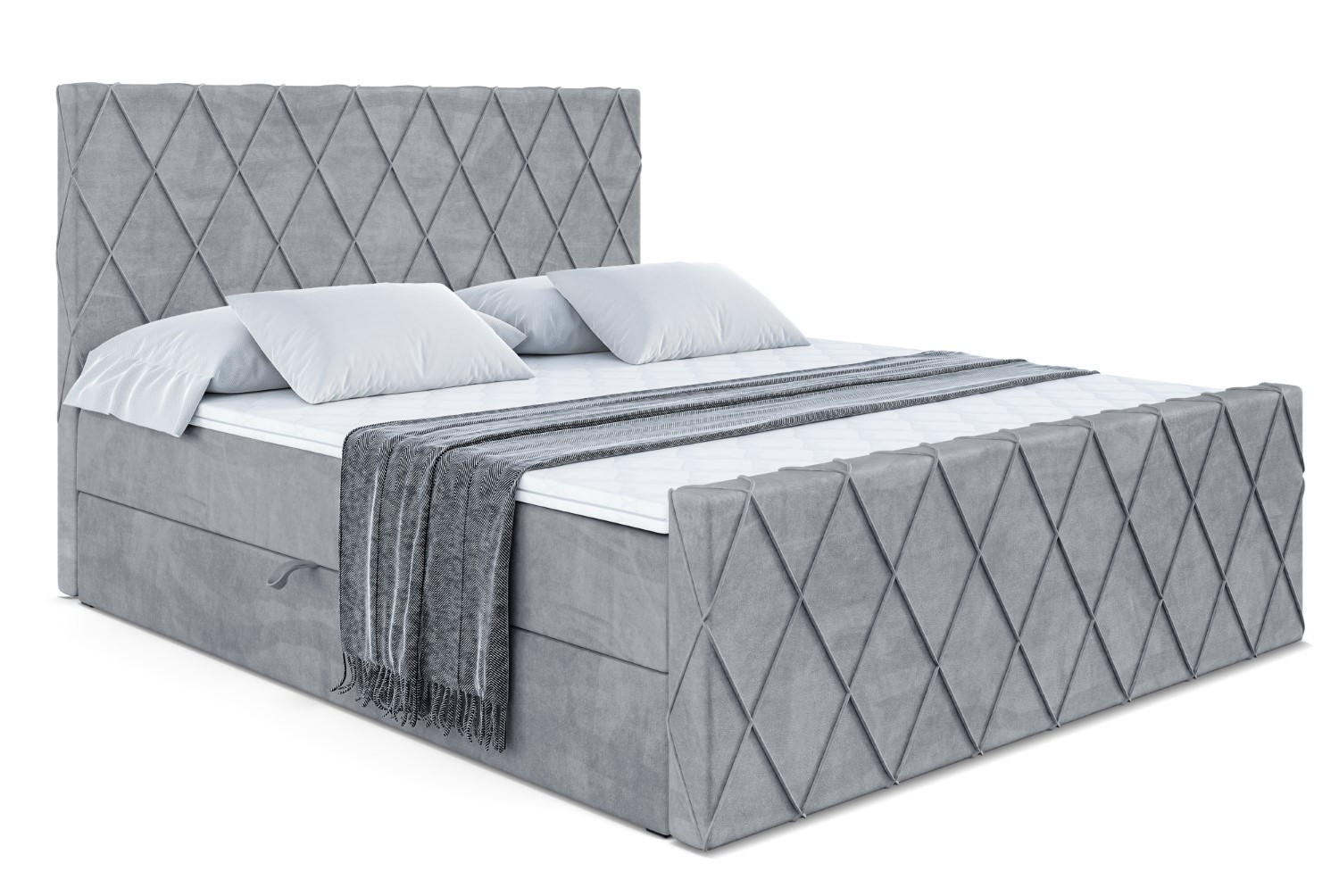 BOXBETT LEPARO-Z - 160 x 200 - H3 - Grau - Grau, Holzwerkstoff (160/200cm) - ALTDECOR