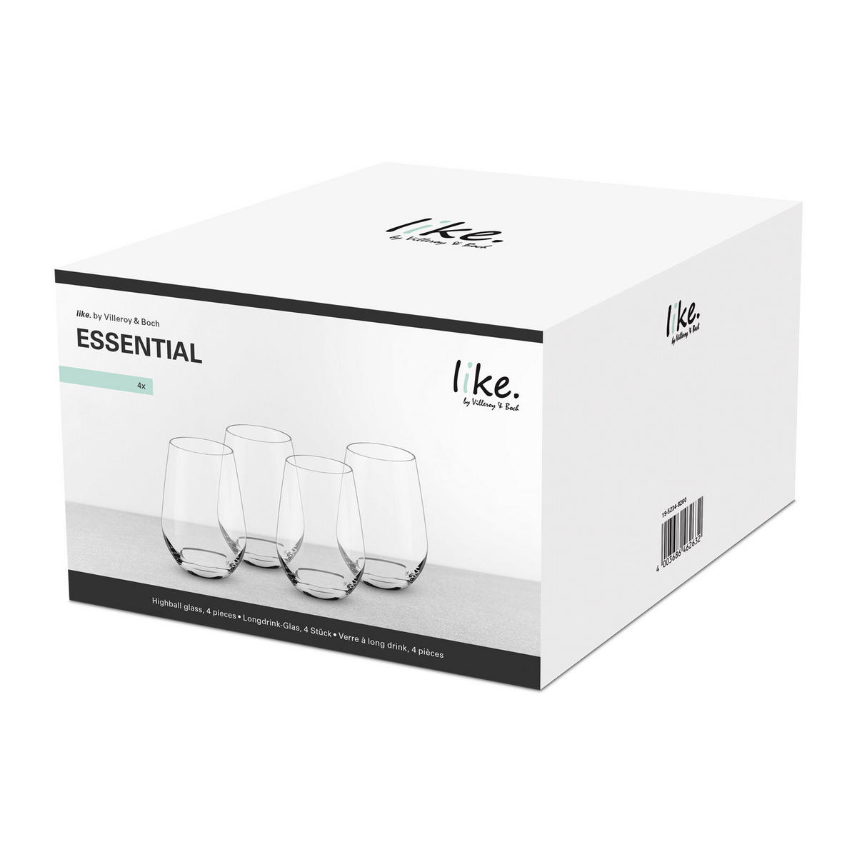 LONGDRINKGLÄSER Essential transparent 200 ml 4er Set - Transparent, Glas (200L) - like.Villeroy & Boch