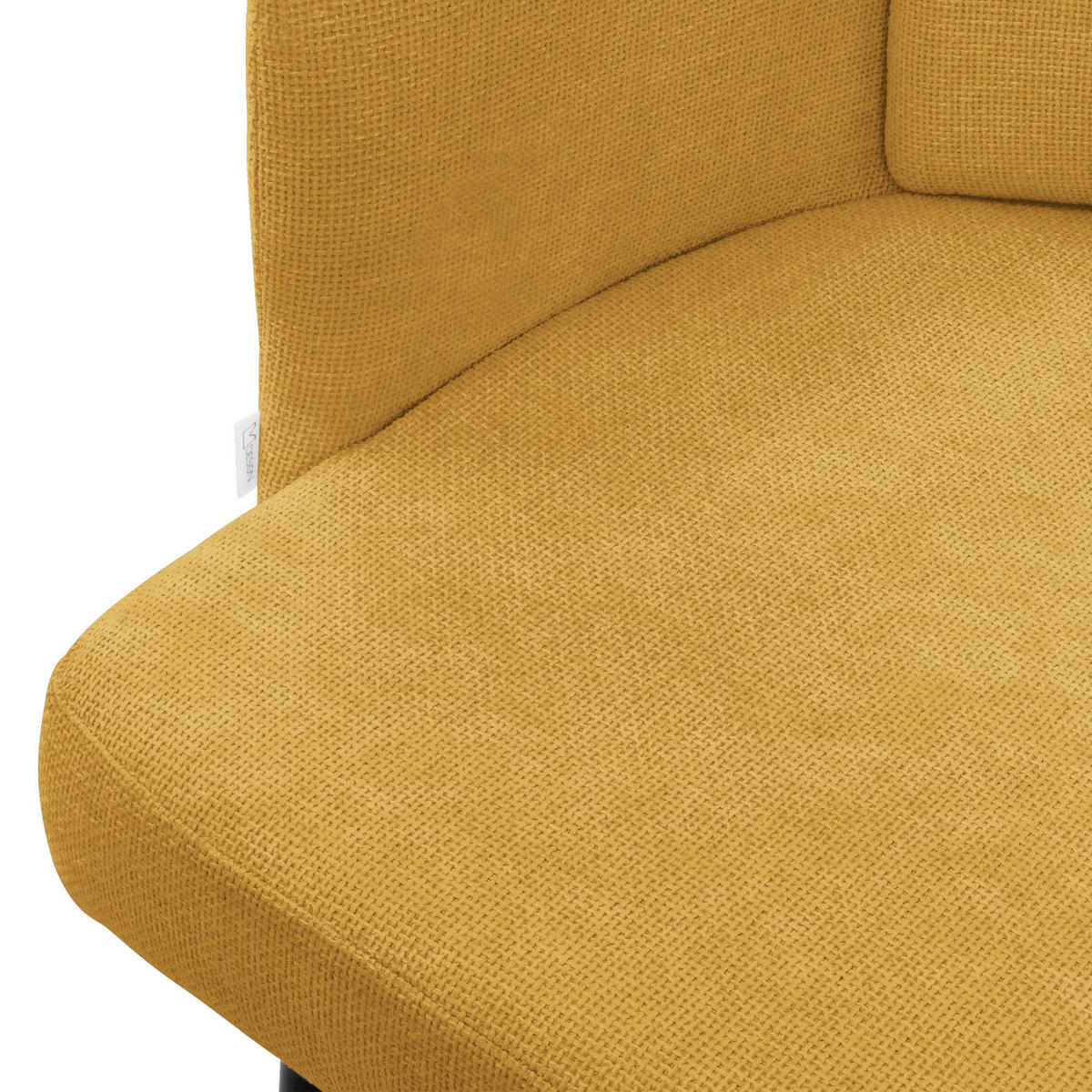 ESSZIMMERSTUHL Senf mit Stoffbezug - Gelb/Schwarz, Textil/Metall (59/86/59cm) - ML-DESIGN