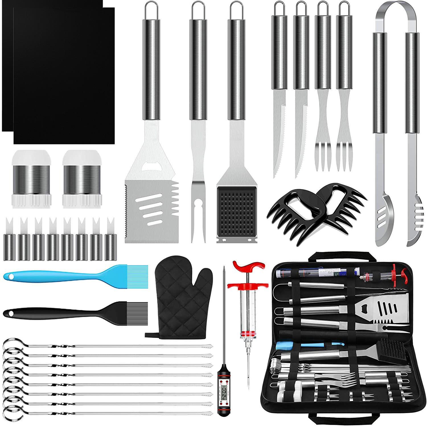 GRILLBESTECK 35-teiliges Set - Multicolor, Metall (43.5cm)