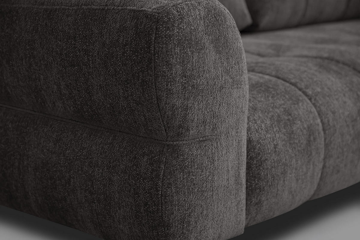 SOFA SALVINI 2,5-Sitzer, dunkelgrau - Dunkelgrau, Holz/Textil (206/88/99cm) - Courtois Laville