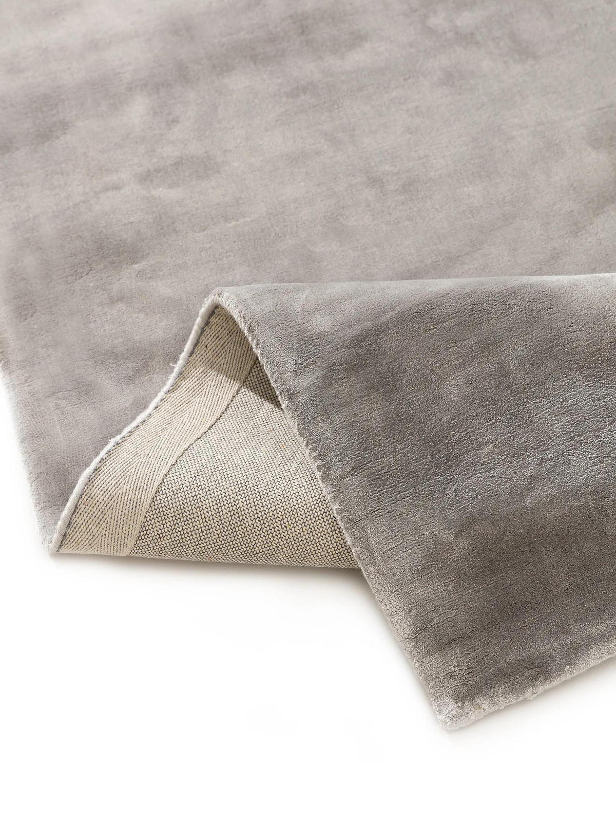 VISKOSETEPPICH Nela Grau 250x350 cm - Grau, Textil (250/350cm) - benuta Pure