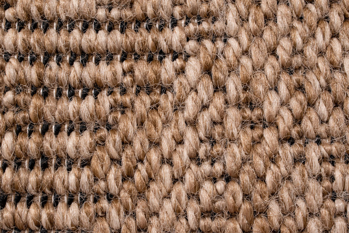 TEPPICH mit Jute-Optik Linien schwarz Palma 160x230 cm - Schwarz, Textil (160/230cm) - Nazar Rugs