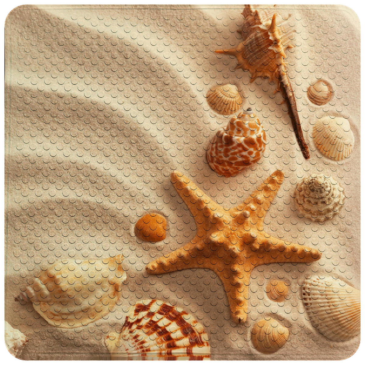 BADEMATTE Sanibel - Beige, Kunststoff (53/53cm) - Sanilo