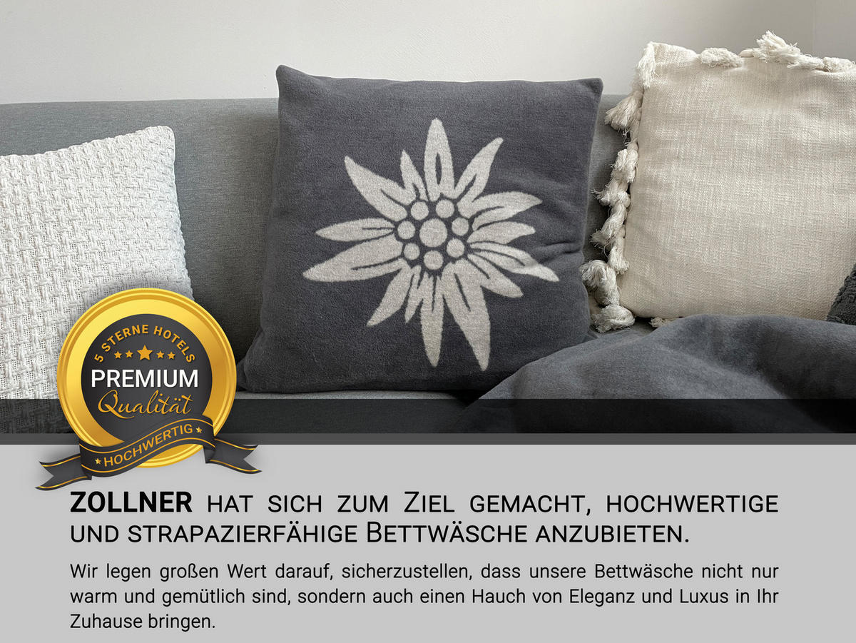 KISSENBEZUG, 2er-Set, 60% Baumwolle, 40% Polyacryl, Grau - Grau, Naturmaterialien (50/50cm) - Zollner