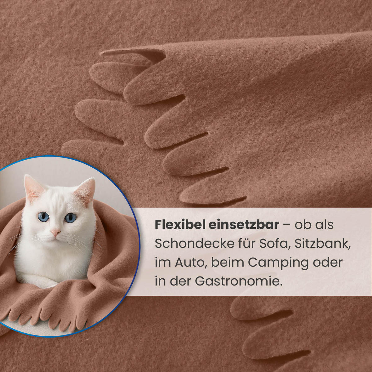 3ER Set Fleecedecken wave 120x160 braun - Braun, Textil (120/160cm) - wometo