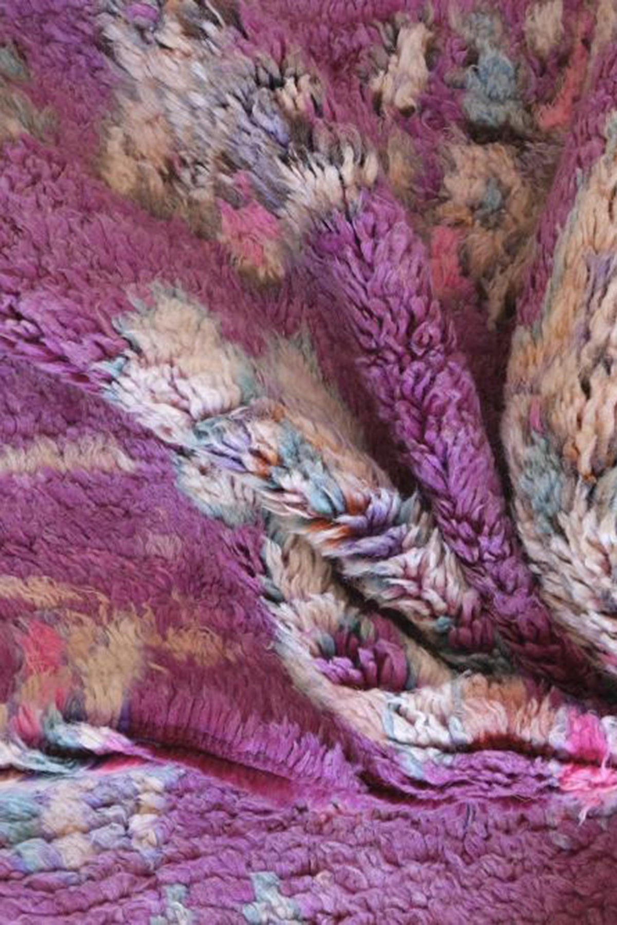 BERBERTEPPICH aus reiner Wolle 146x 358 cm - Lila, Naturmaterialien (146/358cm) - AFK Living