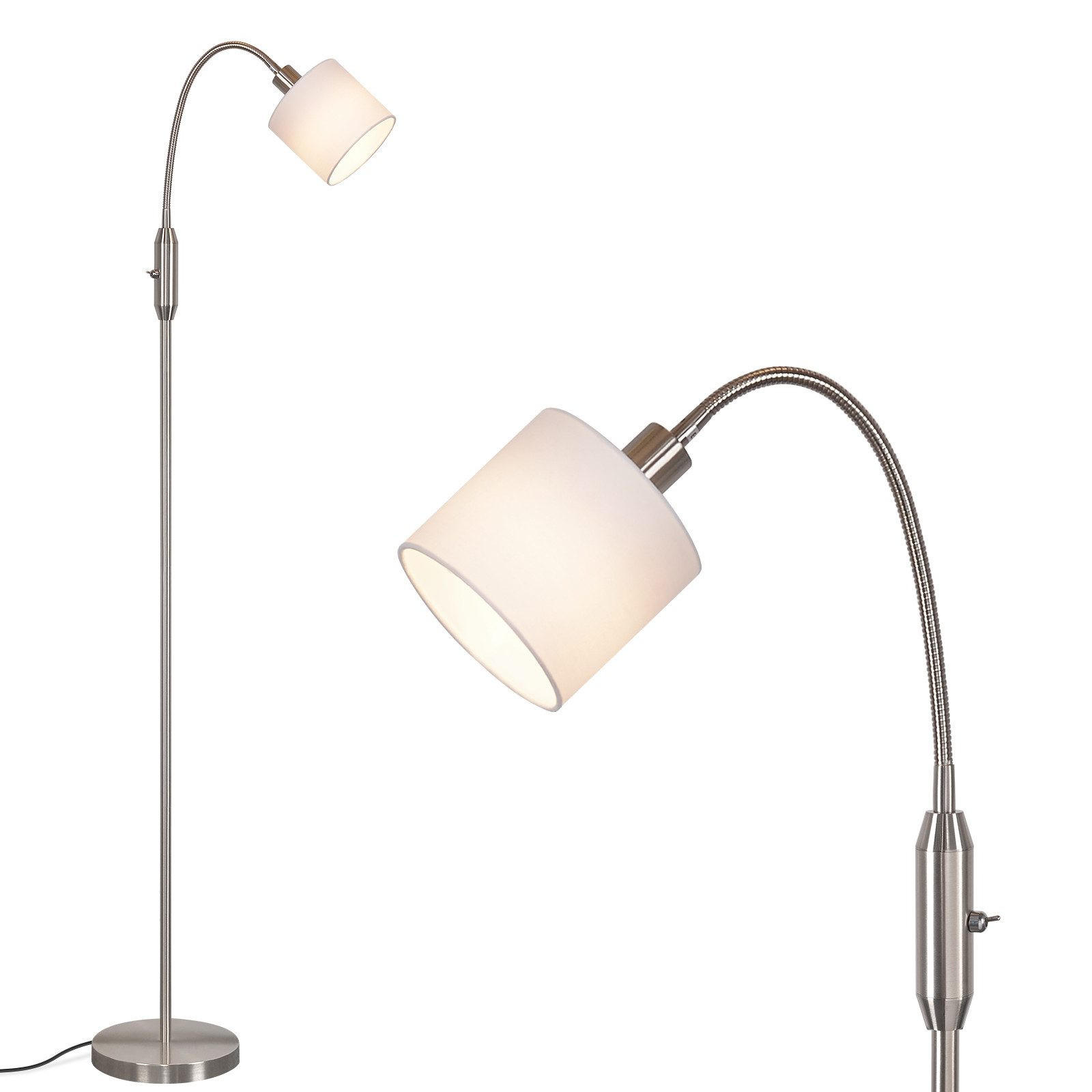 ZMH Stehlampe Silber 12x163x12 cm