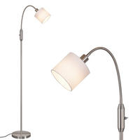 STEHLAMPE Seraphina 12/12/163 cm - Silberfarben, Textil/Metall (12/12/163cm) - ZMH