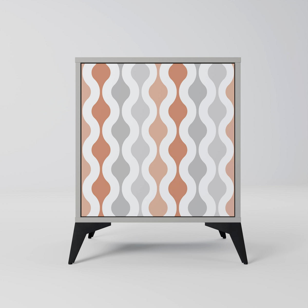 SIDEBOARD HAZY NOSTALGIA, Grau, 57,5x42x57,5 cm, Ohne Füße - Multicolor/Grau, Holzwerkstoff (57.5/57.5/42cm) - SpaceRebels