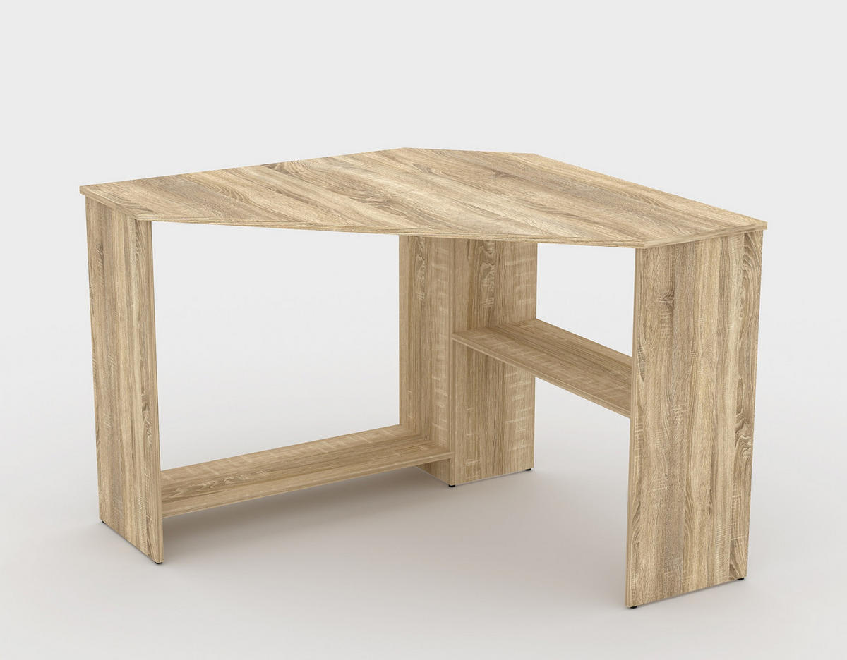 SCHREIBTISCH SPAZIO 80x80x73 cm Bürotisch Computertisch, Sonoma Eiche - Sonoma Eiche, Holzwerkstoff (80/80/73cm) - MASSENO