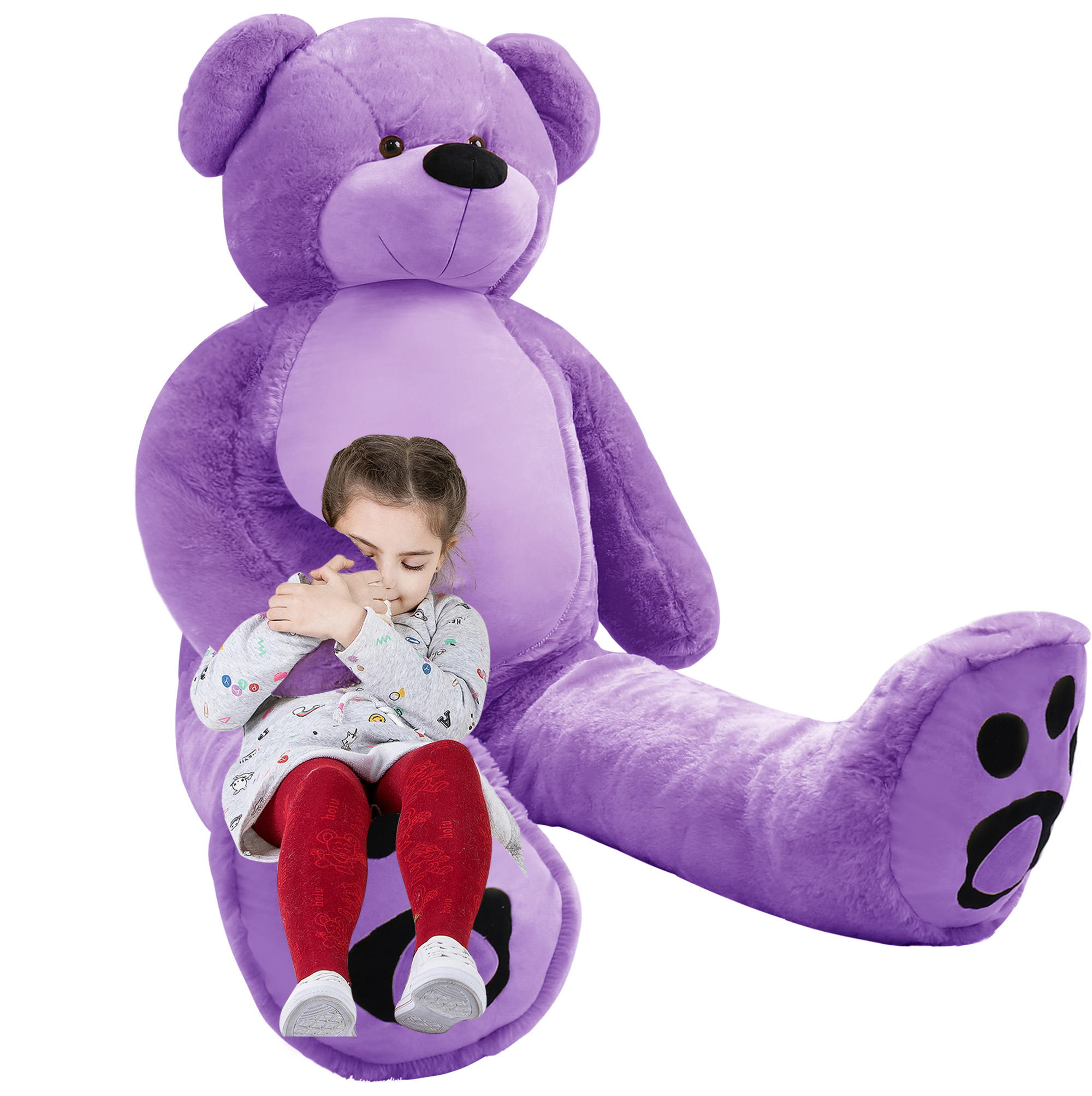 PLÜSCHTIER Riesen Teddy XXL Lila 183cm - Lila, Textil (60/50cm) - Vercart