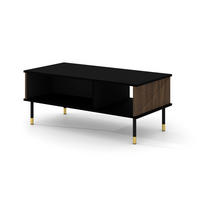 COUCHTISCH Schwarz, Catania Eiche 110/45/55 - Schwarz, Holzwerkstoff (55/110/45cm) - RAUMHIRSCH FURNITURE