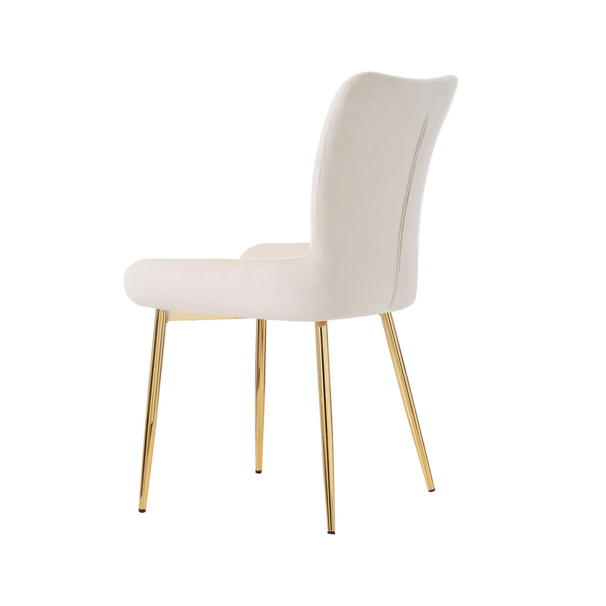 ESSZIMMERSTÜHLE 2er-Set Samt Drehbar Gold Metall Beige - Beige/Goldfarben, Textil (47/85/58cm) - FLIEKS