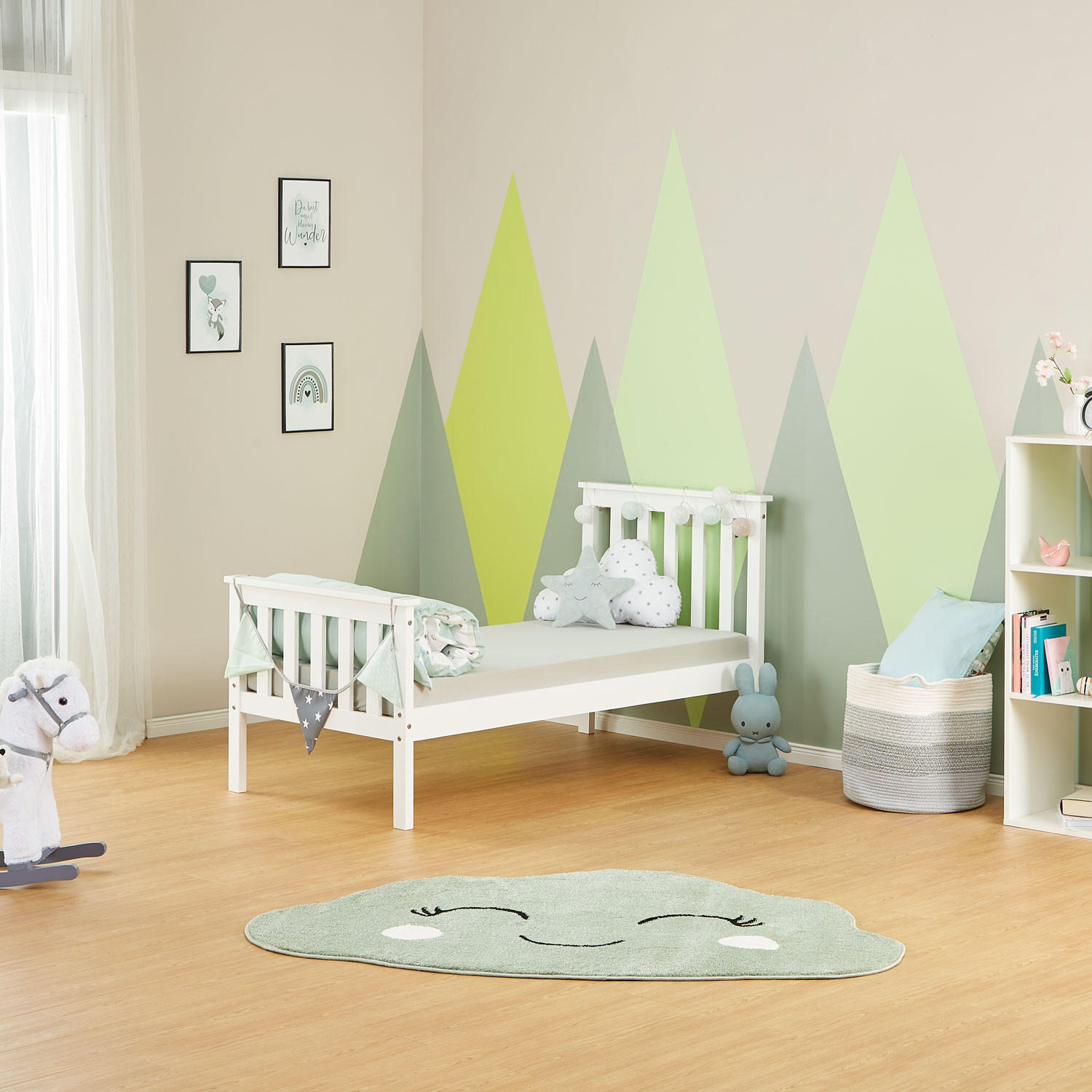 KINDERBETT 70/140 weiß - Weiß, Holz (70/140cm) - Homestyle4u