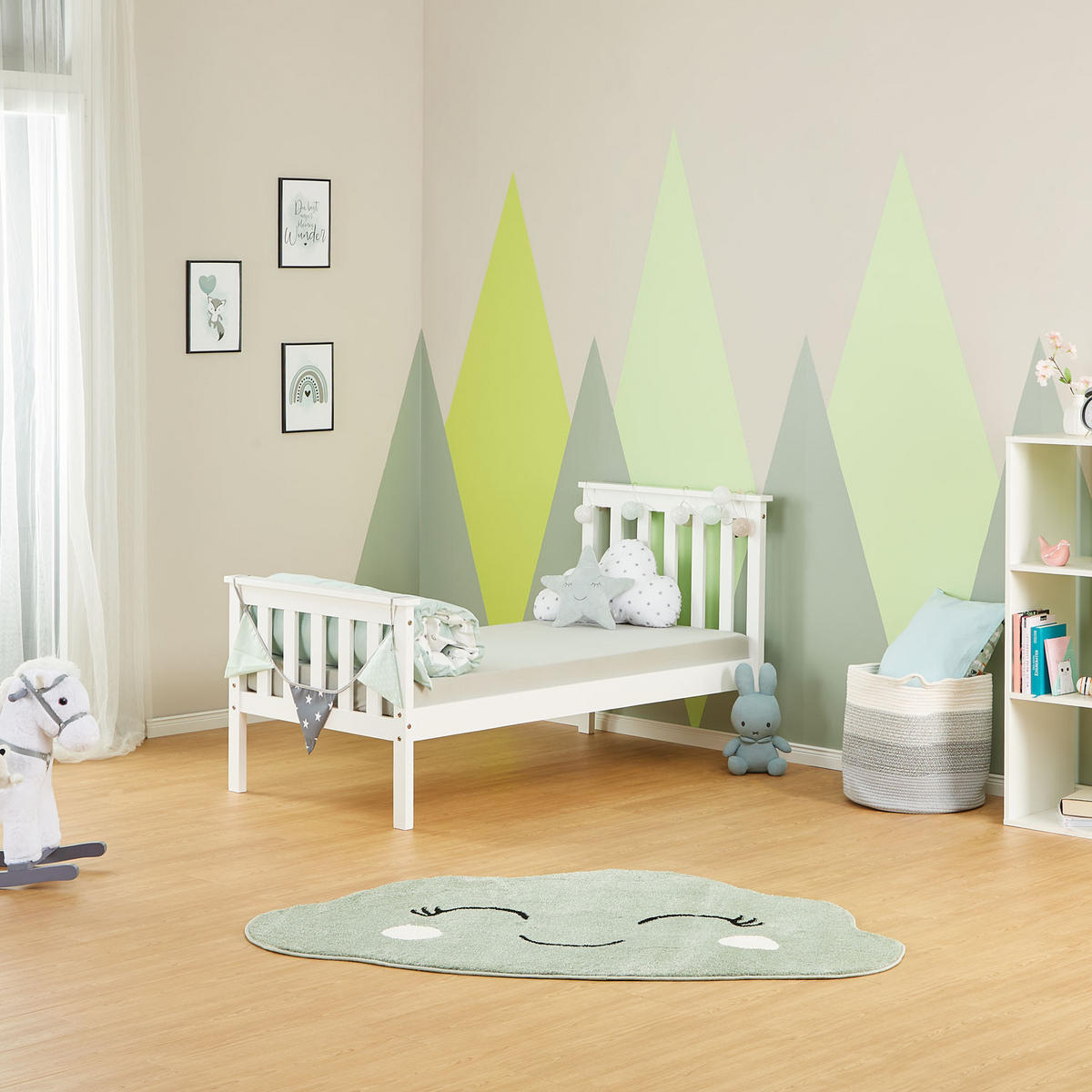 KINDERBETT 70/140 weiß - Weiß, Holz (70/140cm) - Homestyle4u