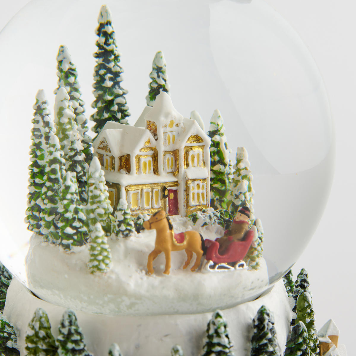 SCHNEEBALL Mit Spieluhr Jollyville - Grün, Glas (14/23.5/14.5cm) - home&you