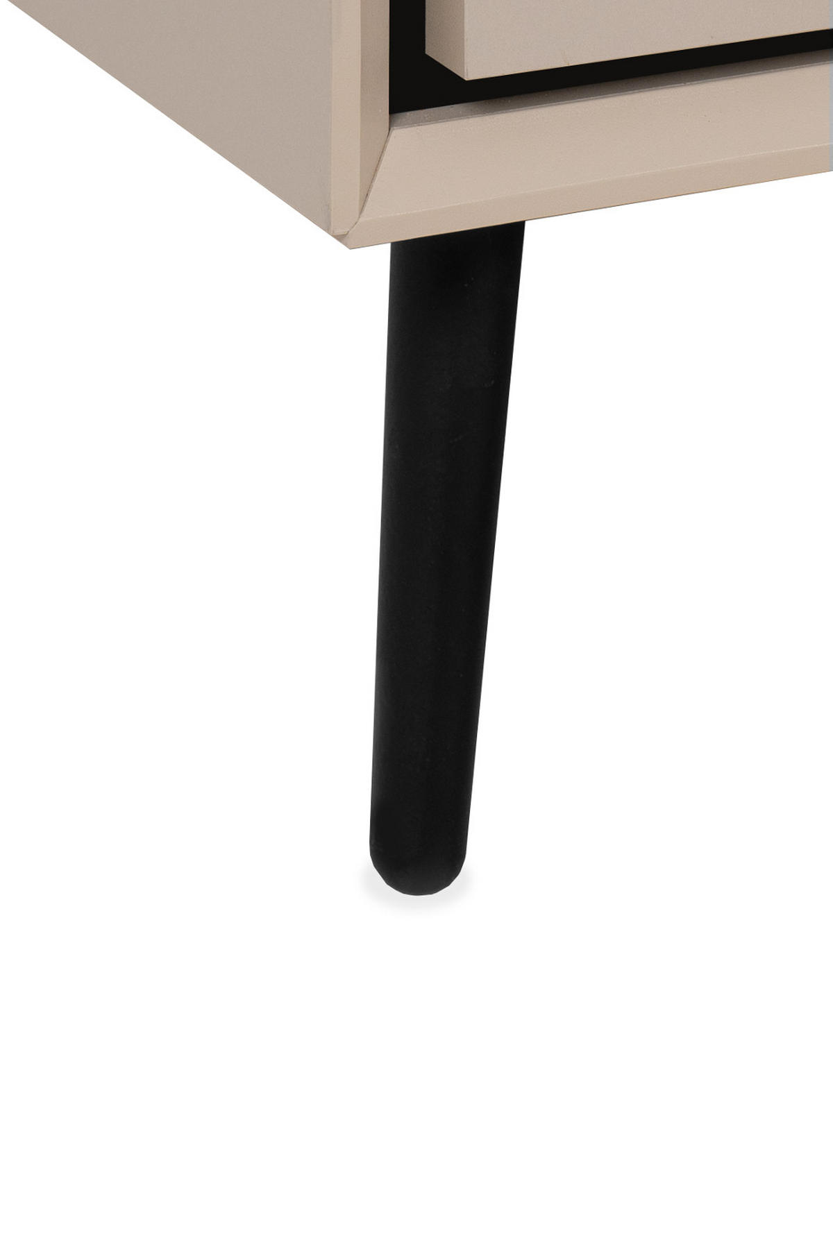 TV-LOWBOARD sand, schwarz 175 cm, Fernsehtisch mit Stauraum - Sandfarben/Schwarz, Holzwerkstoff/Kunststoff (175/50/38cm) - Furn.Design