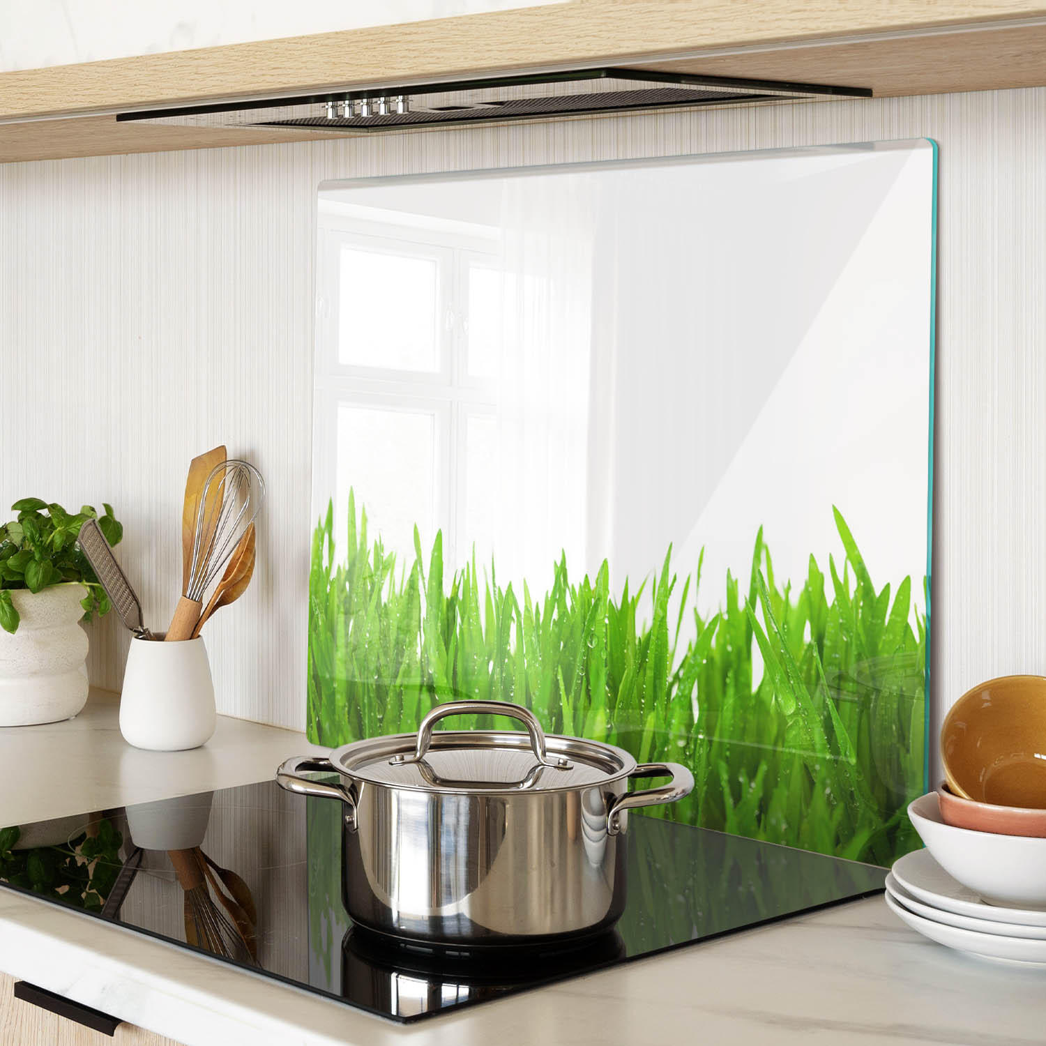 GLASPLATTE 60x52 cm Gras - Grün, Glas (60/0.4/52cm) - TULUP