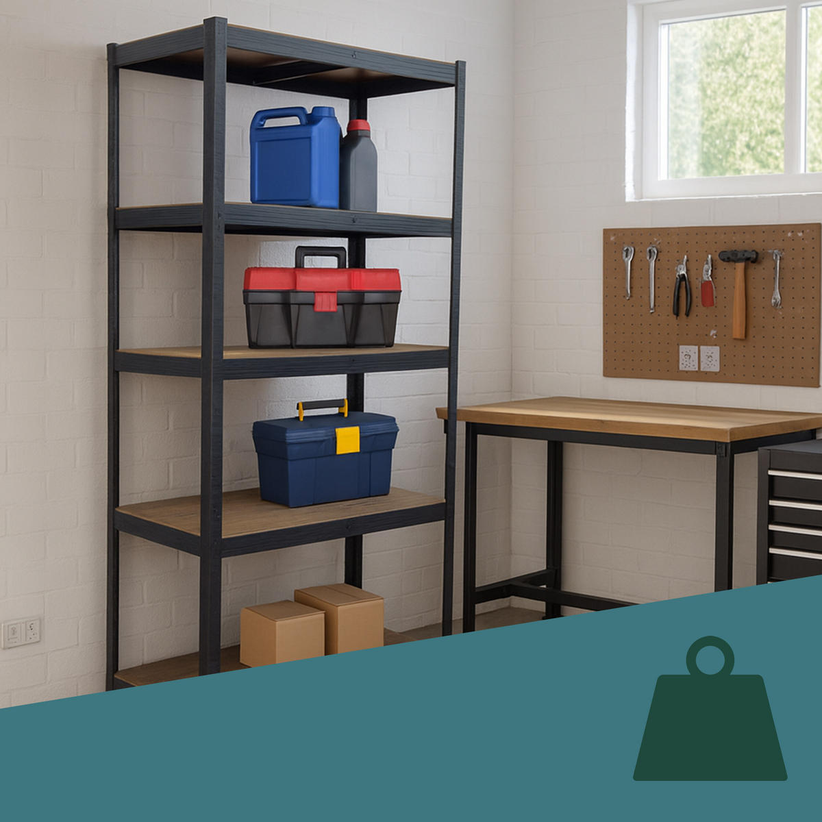 SCHWERLASTREGAL - Multicolor, Holzwerkstoff/Kunststoff (90/180/45cm) - Relaxdays