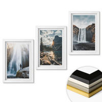 WANDBILDER 3er-Set - 20x30 cm Weißer Rahmen - Wasserfälle, Berge, Landschaften, Natur - Weiß, Kunststoff (20/30cm) - ArtPrintCave