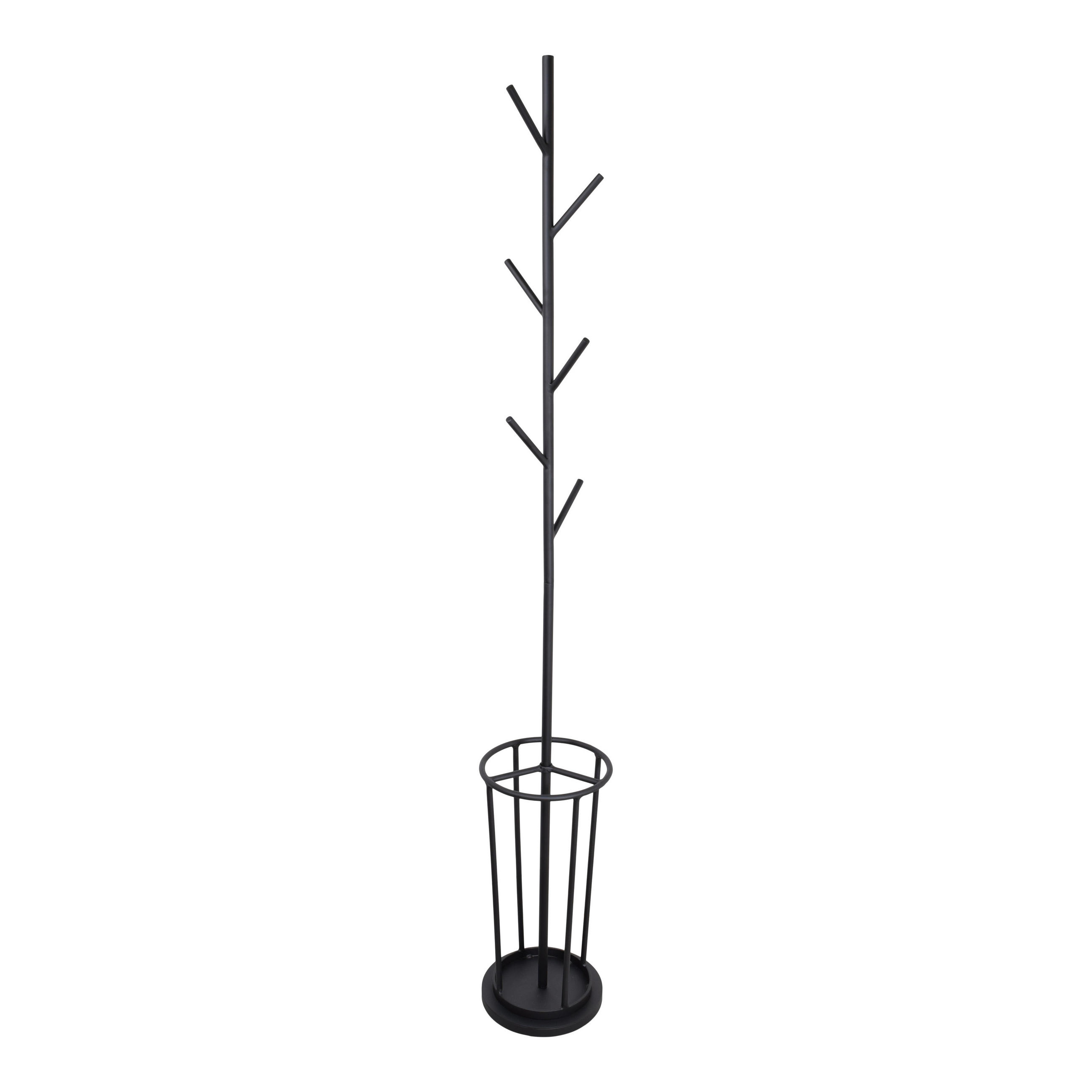 KLEIDERABLAGE Ben Schwarz - Schwarz, Metall (27/177/27cm) - LOFT42