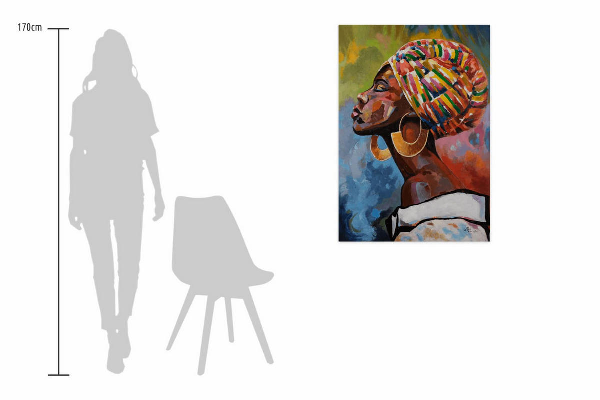 OLEJOMAĽBA 70/100 cm, Zvieratá - hnedá, drevo/textil (70/100cm) - KUNSTLOFT